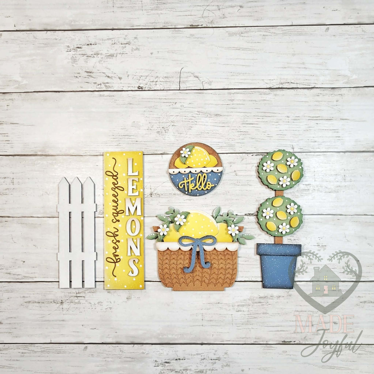 Lemon porch set pieces painted, hand-painted in Brentwood, TN.