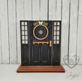 Black craftsman mini porch door with side windows, hand-painted in Brentwood, TN.
