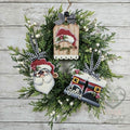 Jolly St. Nick ornaments on a wreath