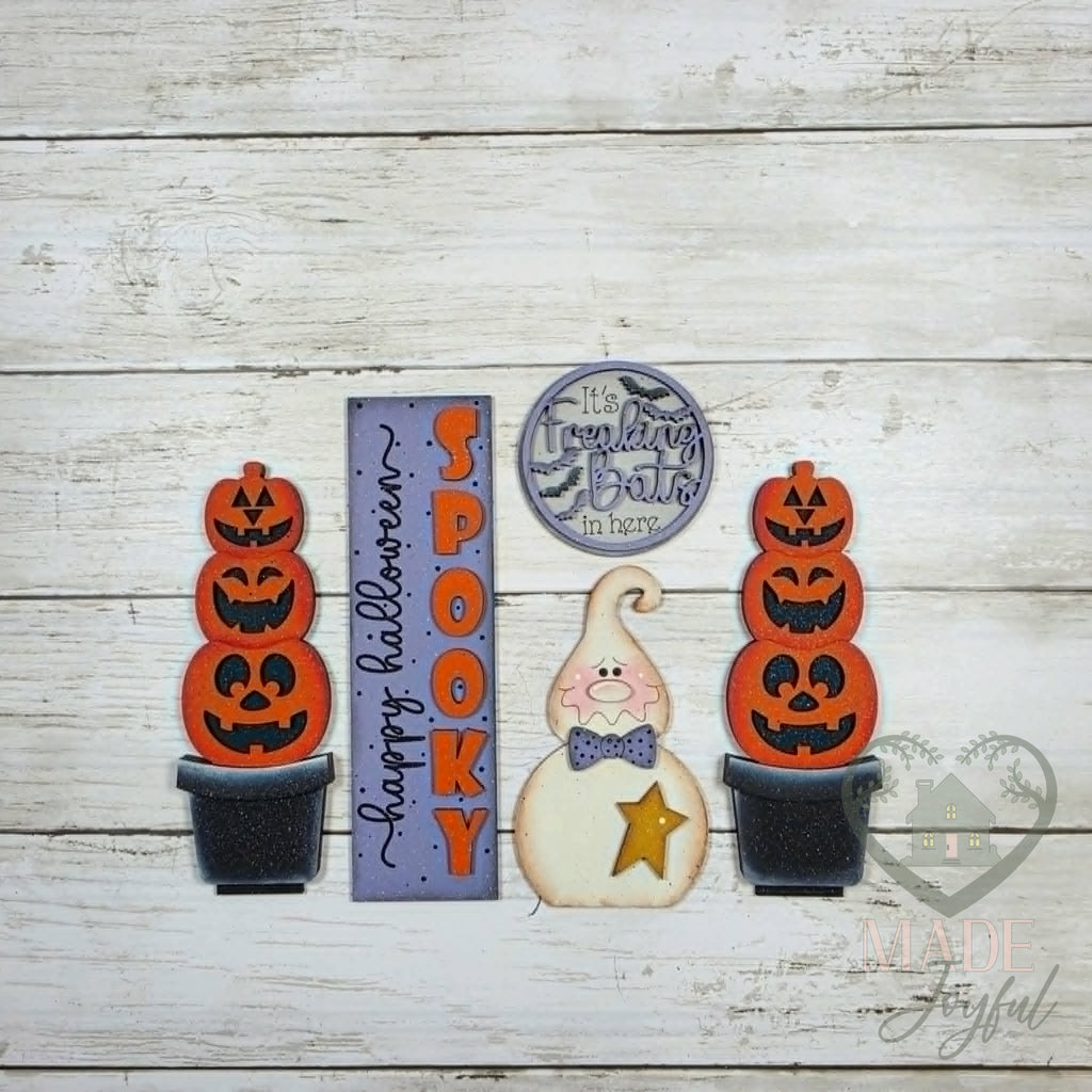 Halloween porch set pieces painted, hand-painted in Brentwood, TN.