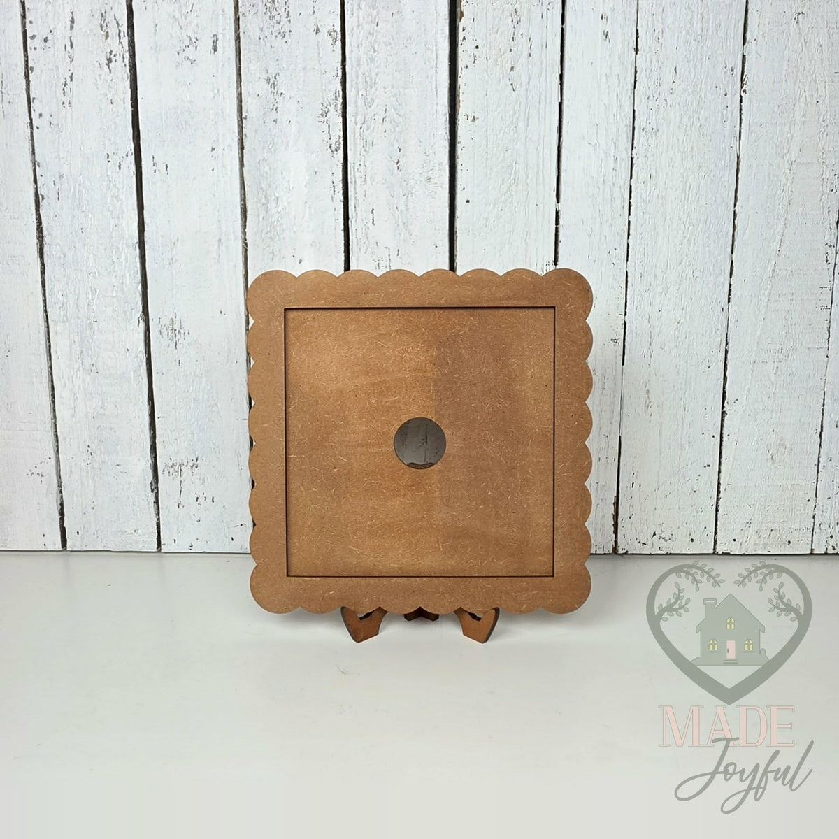 Scallop frame painted brown, hand-painted in Brentwood, TN.