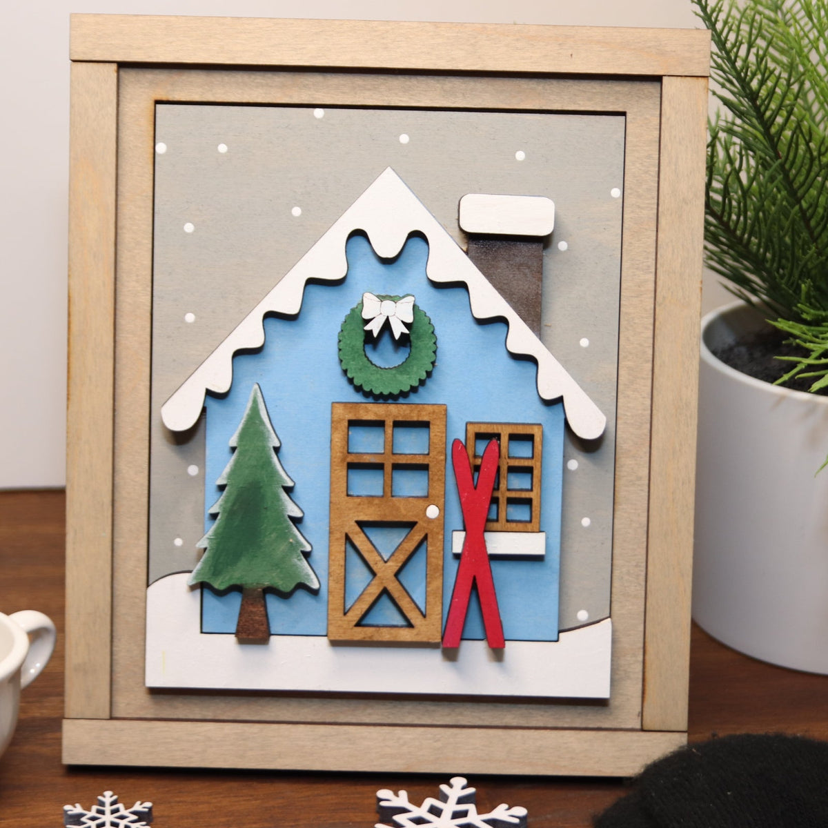 Welcome Winter Interchangeable 3D Insert for 5" x 6.25" Sign