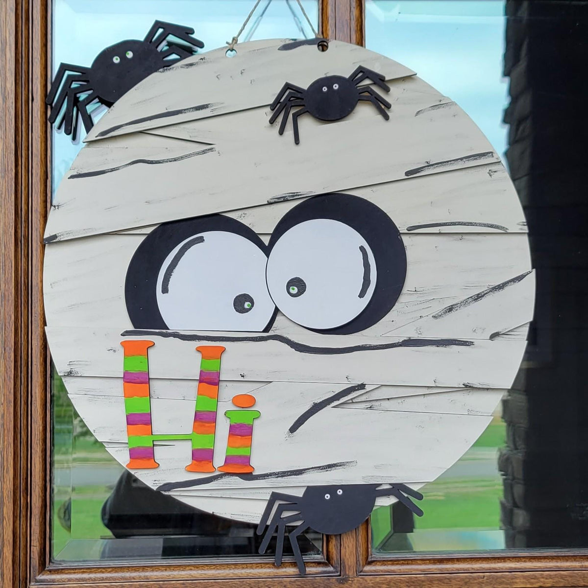 Mummy Halloween 3D Wood Door Hanger