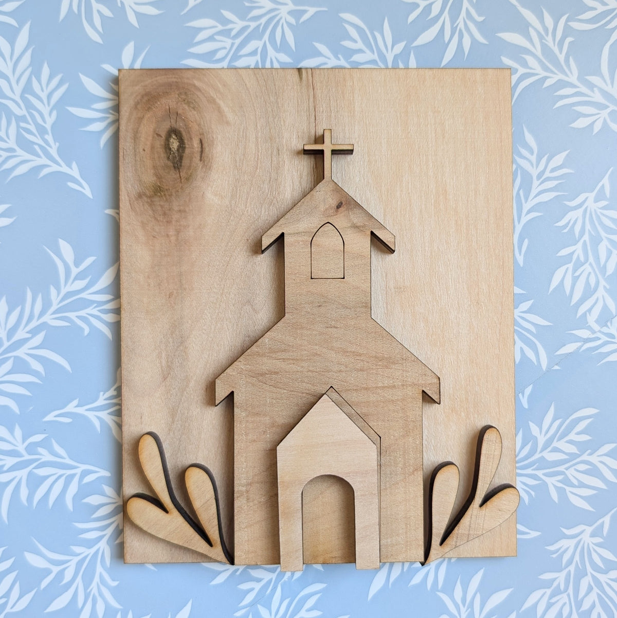 Country Church Interchangeable 3D Insert for 5" x 6.5" Sign